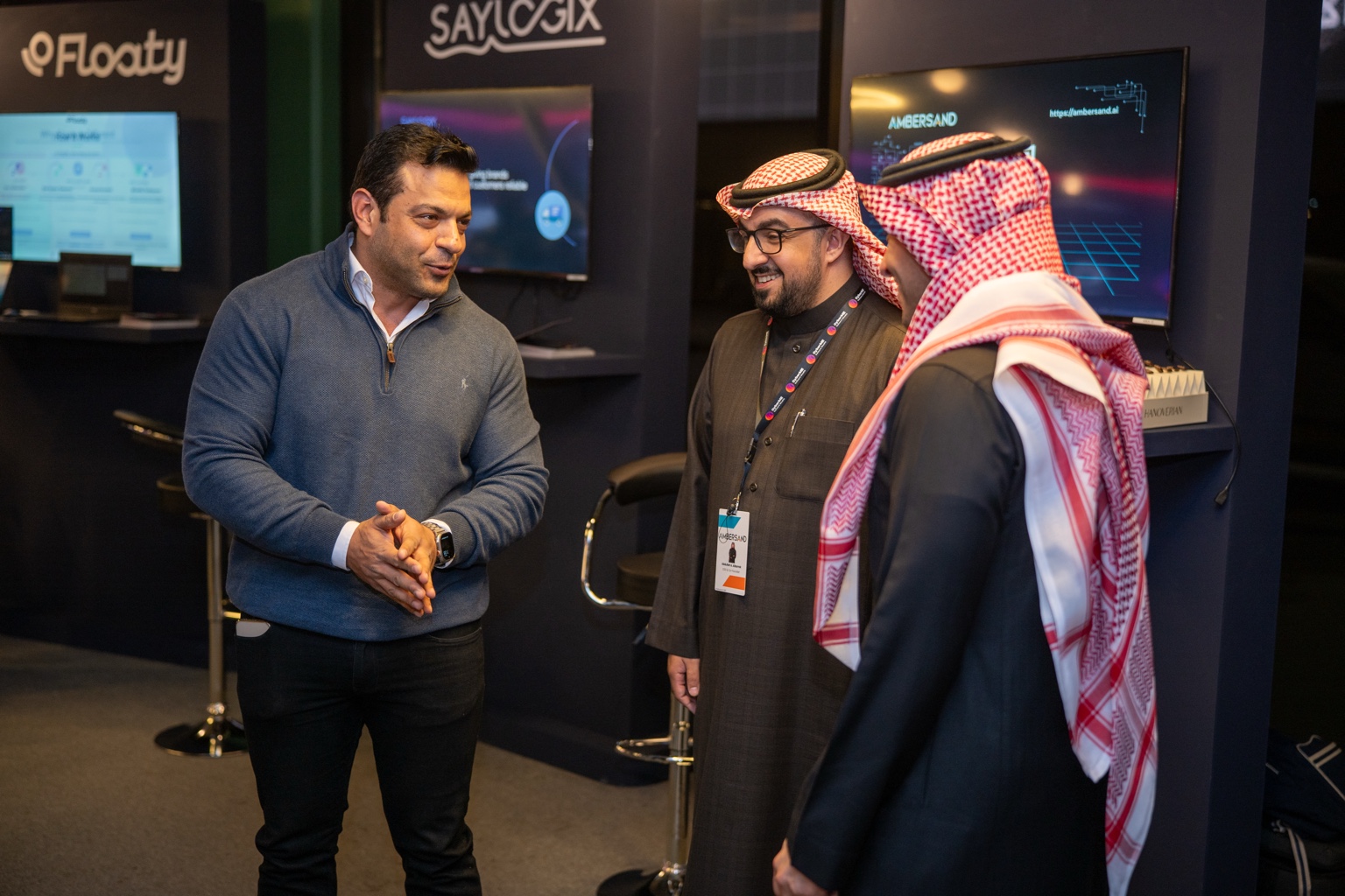 Connecting at the company showcase